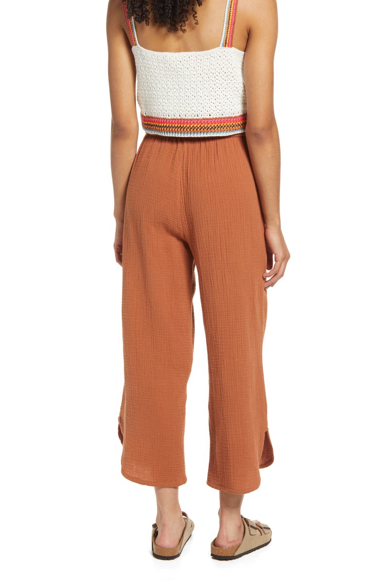 Marine Layer Corinne Wide Leg Cotton Gauze Pants, Alternate, color, 