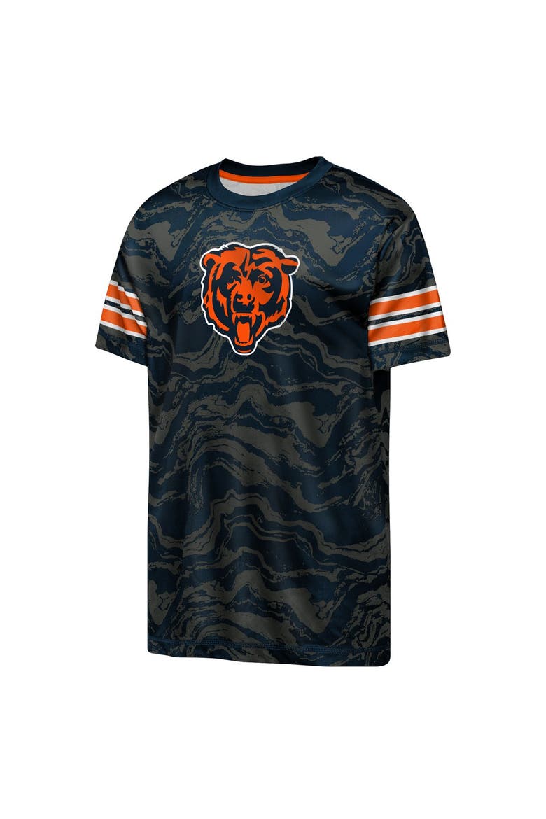 Youth Outerstuff  Navy Chicago Bears Slant Route Performance T-Shirt, Alternate, color, Navy