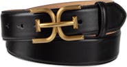 Sam Edelman Logo Buckle Leather Belt