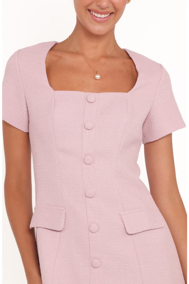 Sutton Tweed Minidress, Alternate, color, PINK