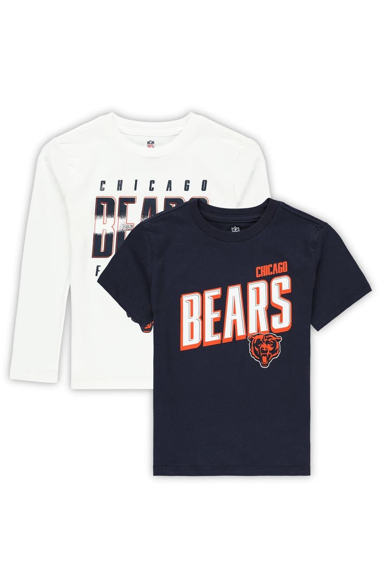 Outerstuff Preschool Outerstuff Chicago Bears The Mix Combo T-Shirt Set, Main, color, Navy