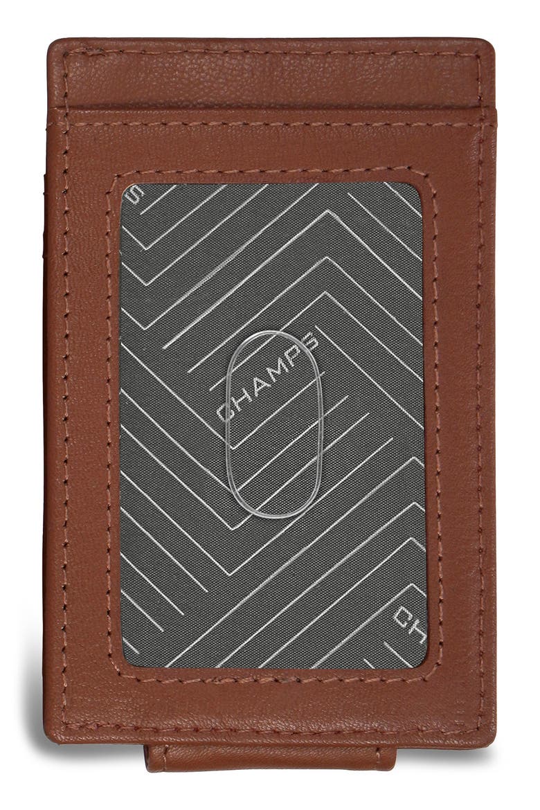 Leather Magnetic RFID Card Case, Alternate, color, BROWN
