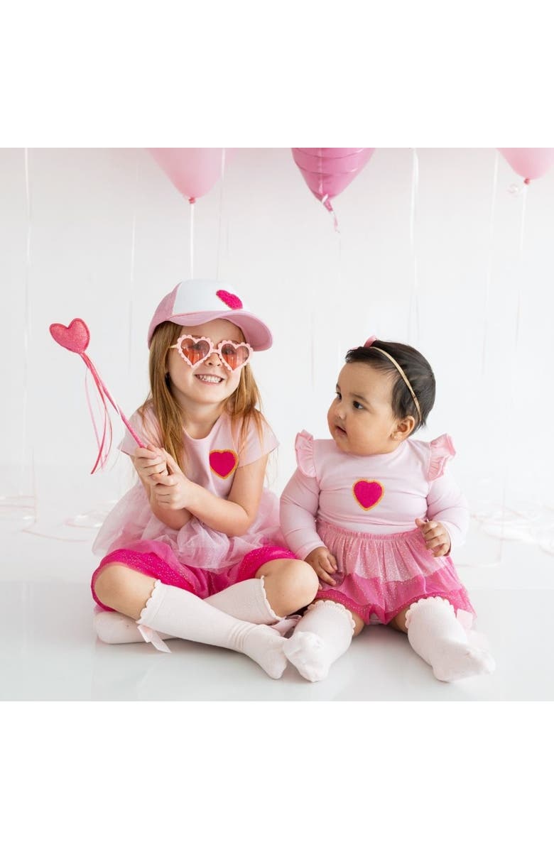 Sweet Wink Pink Petal Valentine's Day Short Sleeve Tutu Dress, Alternate, color,