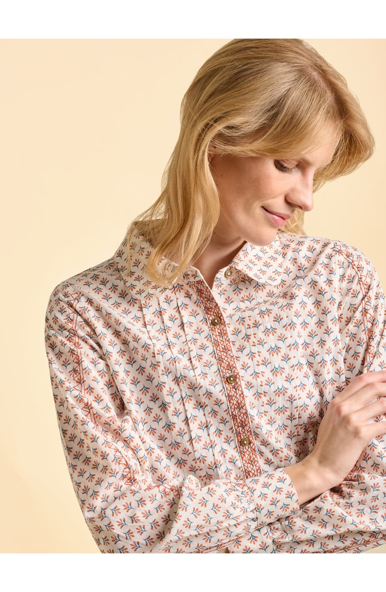 Brakeburn Tarja Long Sleeve Printed Shirt, Alternate, color, Cream