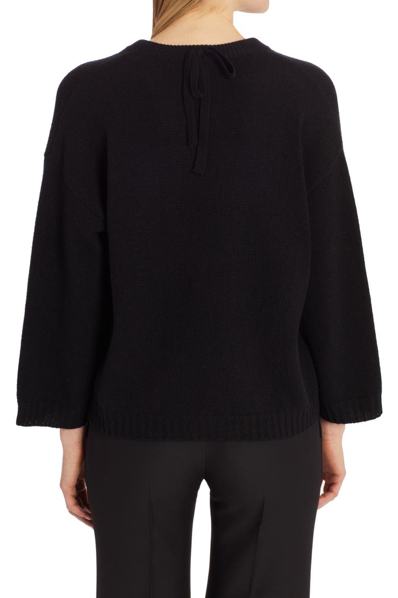 VLOGO Chain Detail Cashmere Sweater, Alternate, color, 0NO NERO