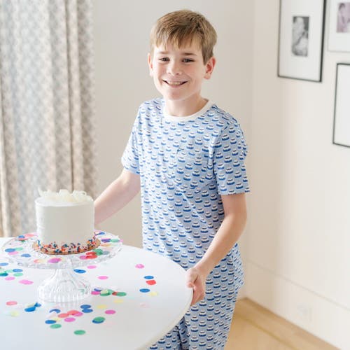 Lila And Hayes Charles Boys' Short Set In Blue