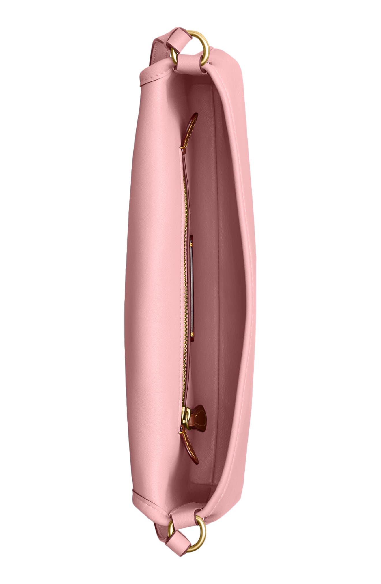 Hamptons Glovetanned Leather Shoulder Bag, Alternate, color, BUBBLEGUM