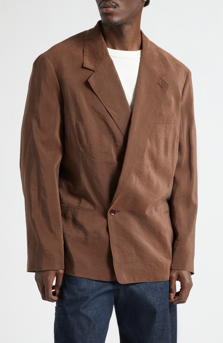 Lemaire Double Breasted Soft Sport Coat, Main, color, Brunette