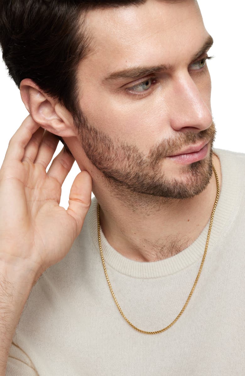 David Yurman Box Chain Necklace in 18K Yellow Gold, Alternate, color, Gold