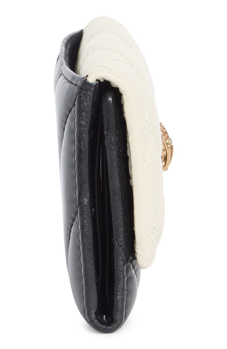 Kurt Geiger London Quilted Leather Waller, Alternate, color, White/ Black