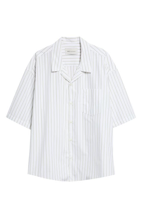 Ami de Coeur Stripe Boxy Camp Shirt