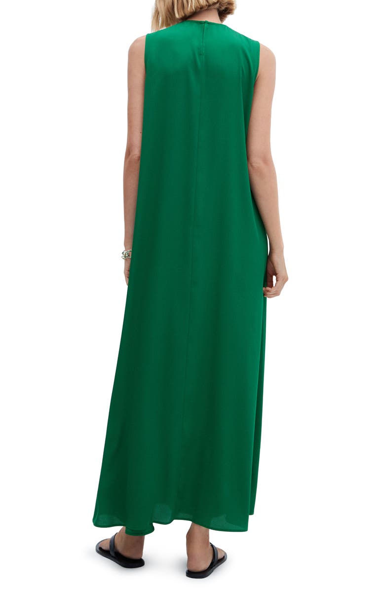 MANGO Pleat Sleeveless Maxi Dress, Alternate, color, 