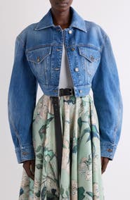 Givenchy Crop Open Back Denim Jacket