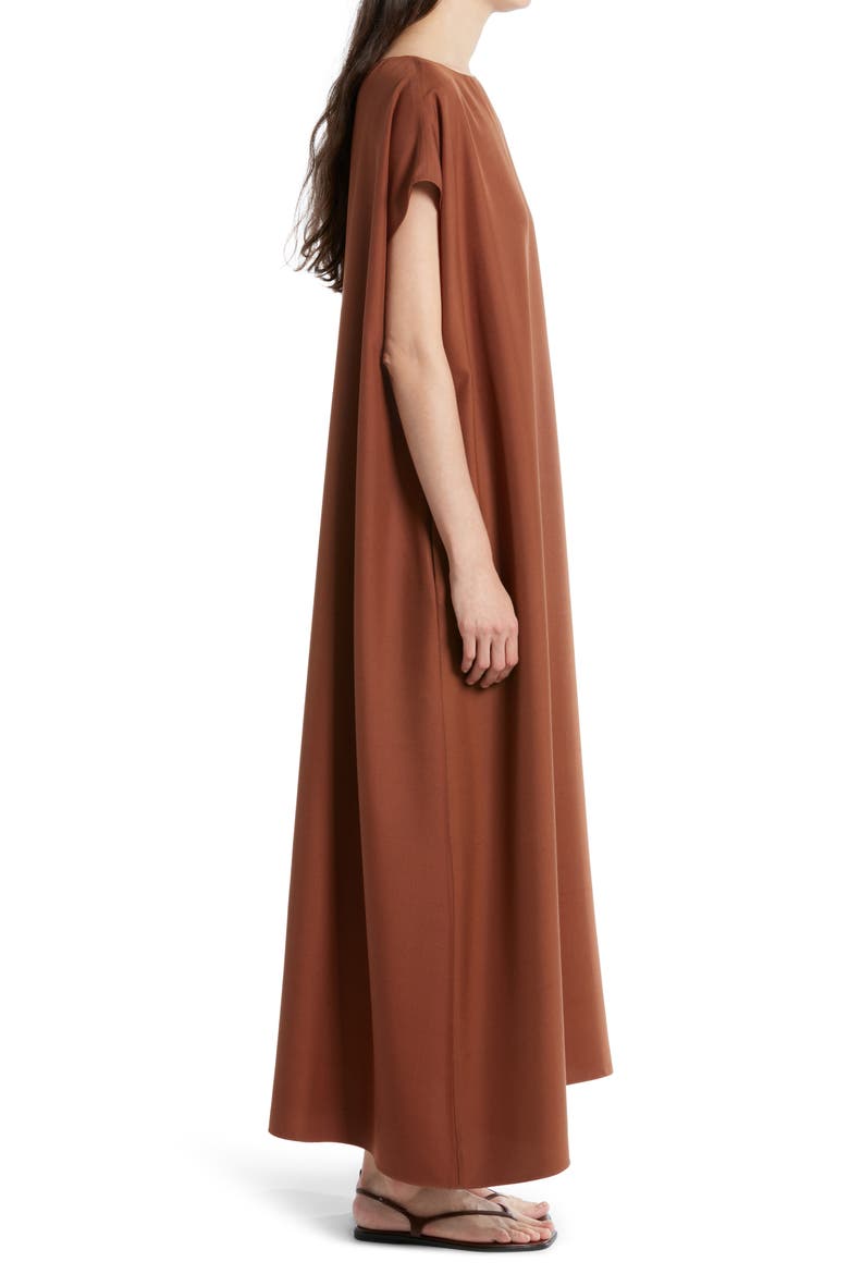 Sebastian Silk Shantung Dress, Alternate, color, TOFFEE