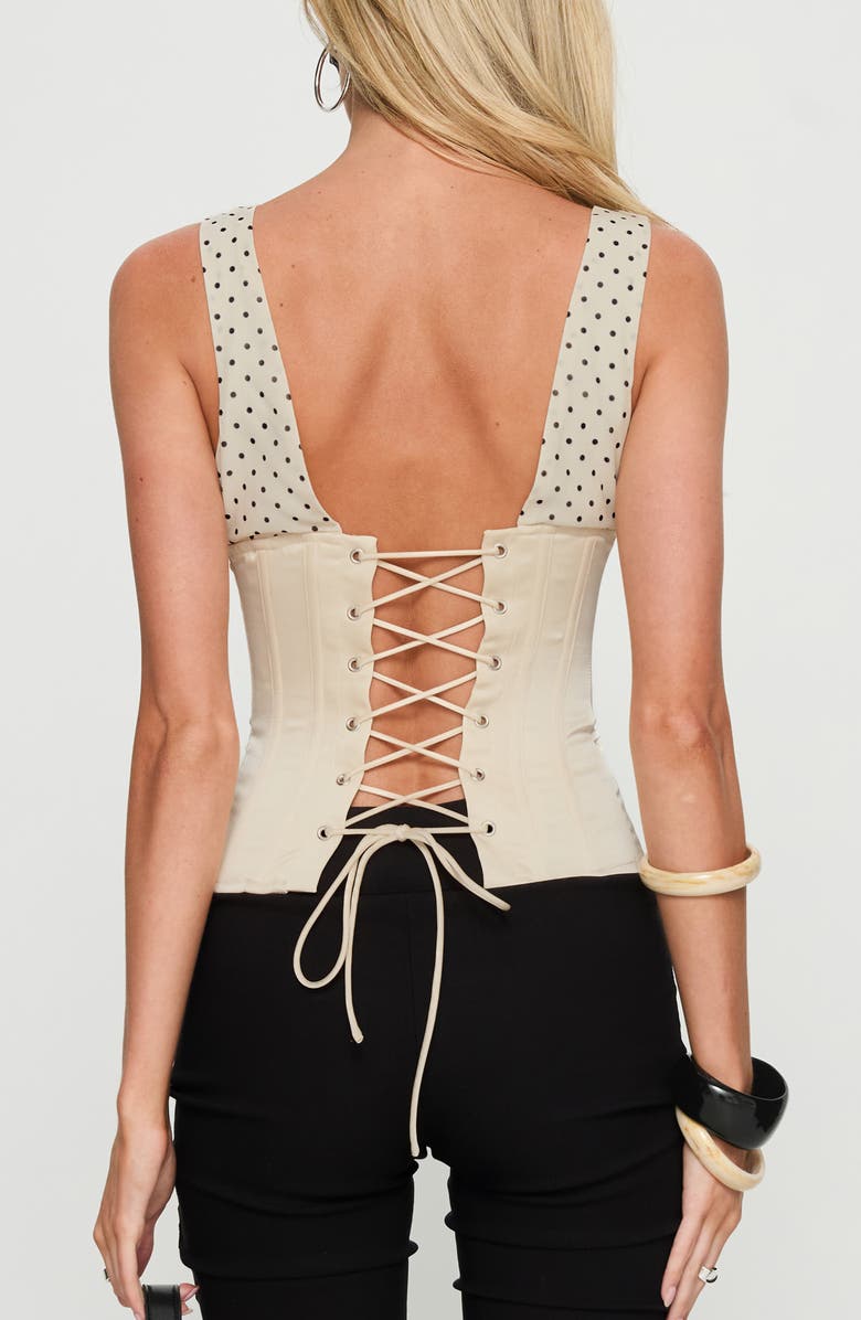 Princess Polly Briannah Mixed Media Corset Top, Alternate, color, 