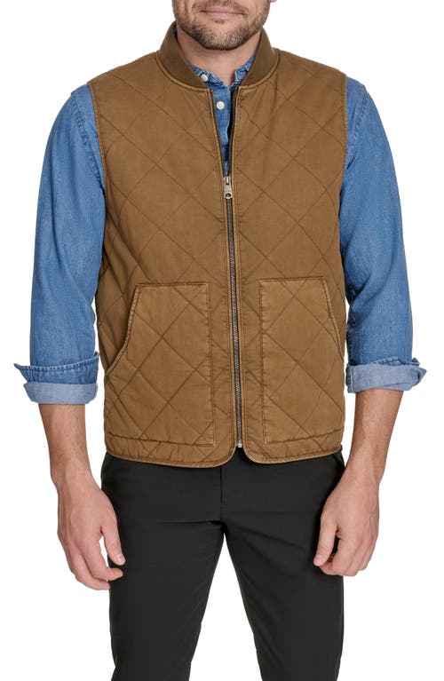 Levi's Diamond Quilted Workwear Vest In Brown