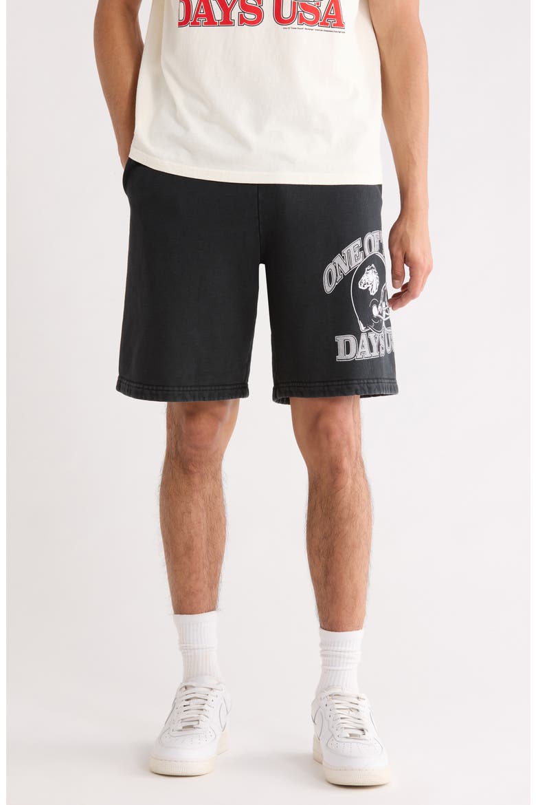 One of the Days USA Sweat Shorts, Main, color, WASHED BLACK