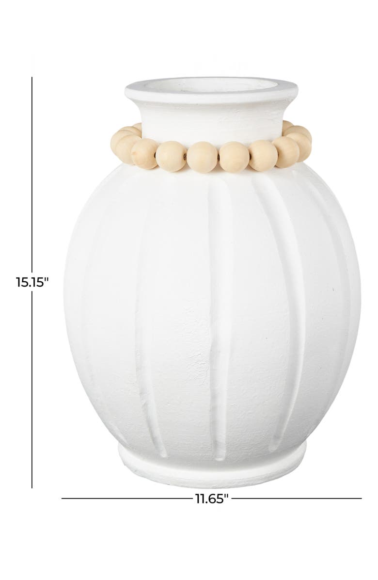 UMA Beaded Vase, Alternate, color, White