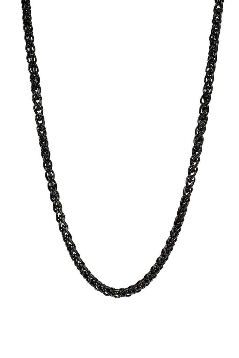 Men's Bold Curb Chain Necklace, Main, color, BLACK