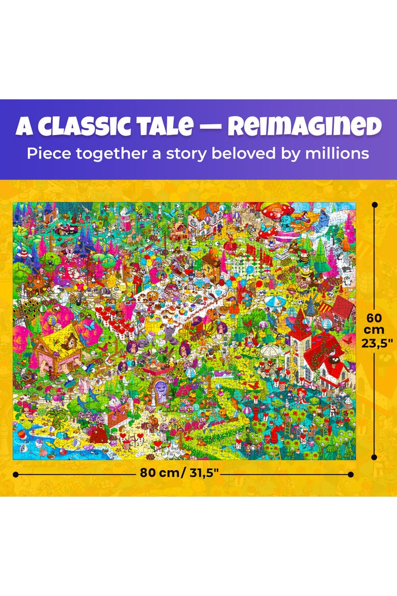 1000 Piece Jigsaw Puzzle for Adults - Alice in Wonderland, Red Riding Hood & Emerald Kingdom, Alternate, color, Alice