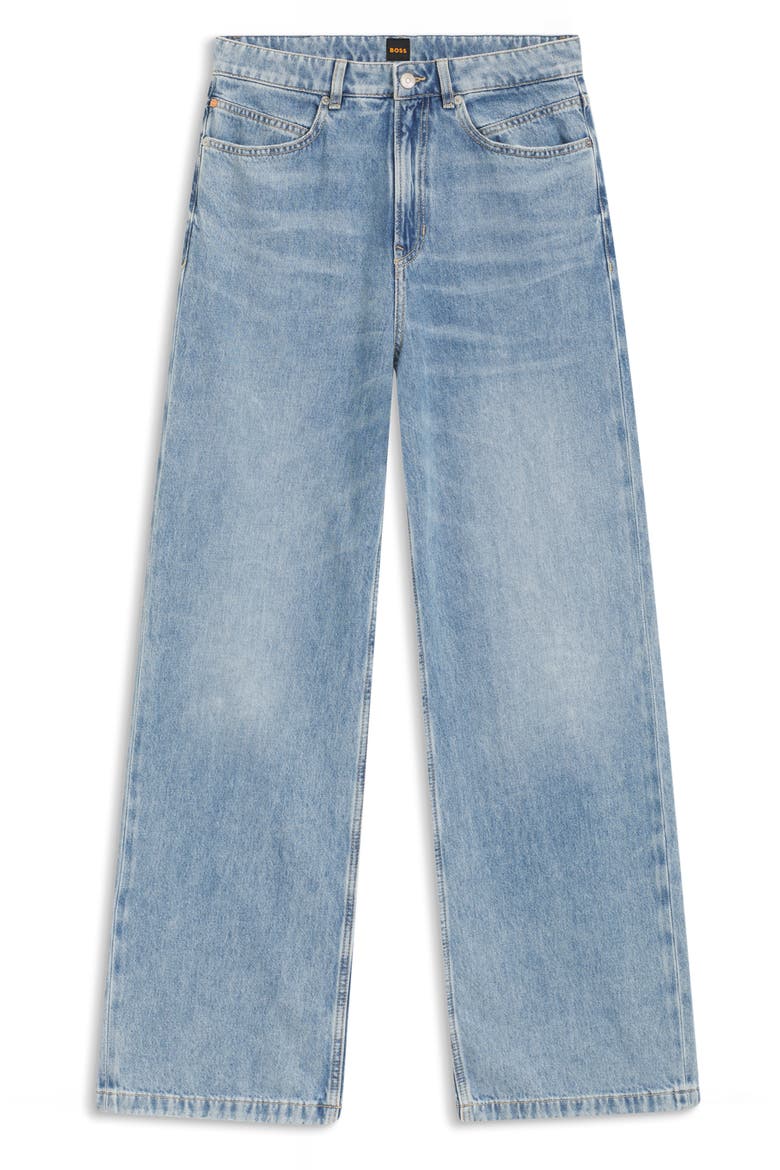 Marlene Wide Leg Nonstretch Jeans, Alternate, color, MED BU