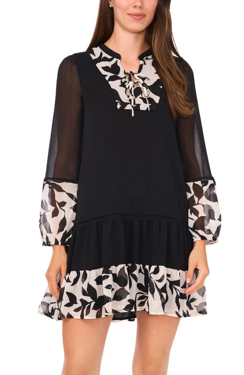 Halogen ® Long Sleeve Minidress In Black