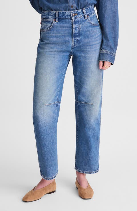 The Darted Barrel Leg Jeans (Retro Bright Wash)