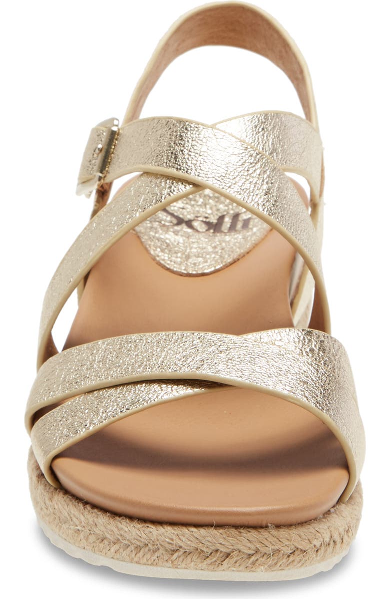 Söfft Beechwood Platform Sandal, Alternate, color, Platinum Leather