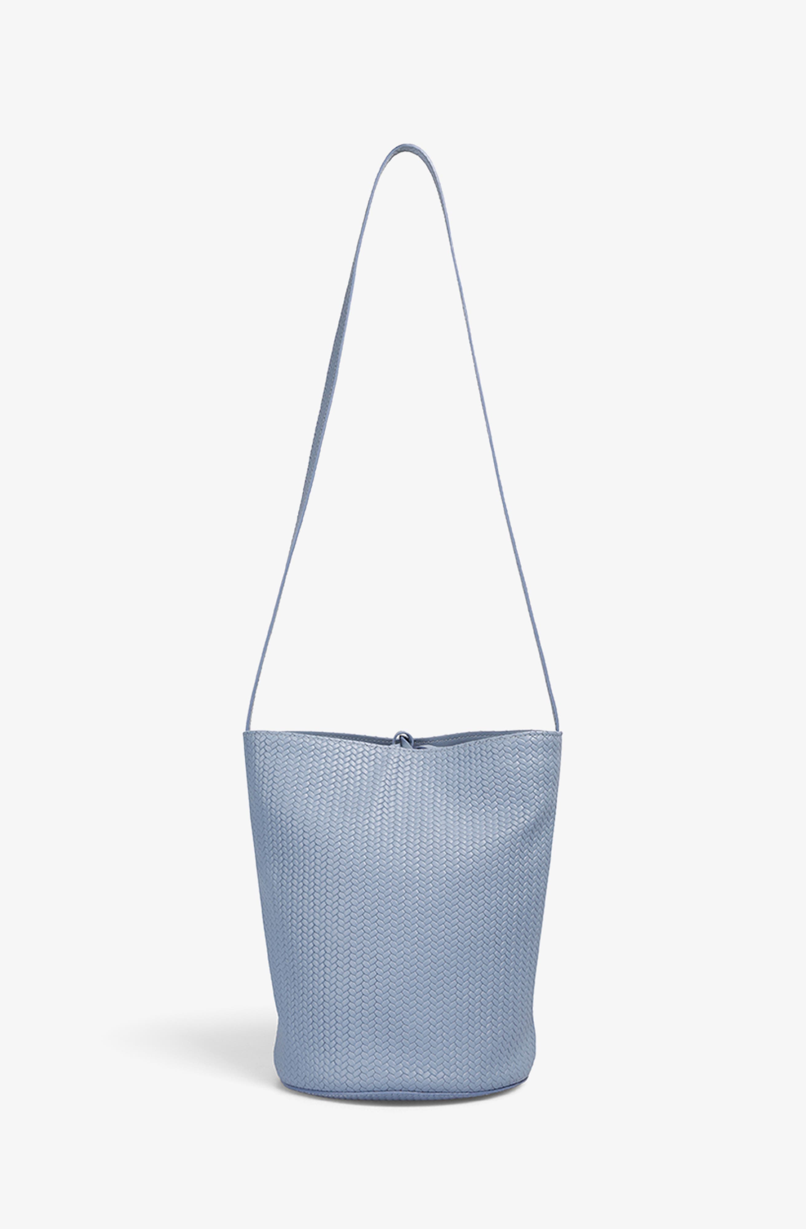 Scalpers Maxi Cube Woven Leather Bag, Alternate, color, Blue