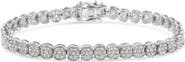 Haus of Brilliance Silver 2.0 Cttw Diamond Cluster Link Bracelet