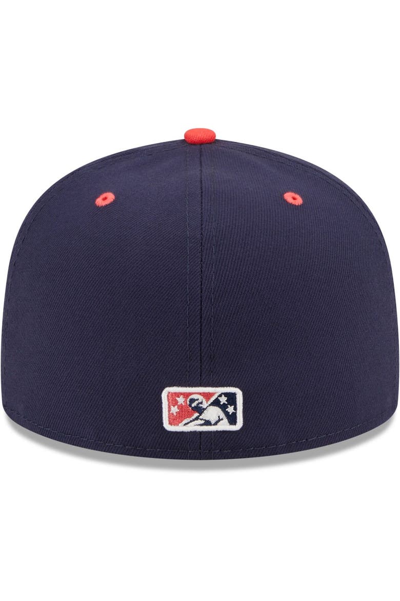 Men's New Era Navy/Red Demonios de Des Moines Copa De La Diversion 59FIFTY Fitted Hat, Alternate, color, Navy