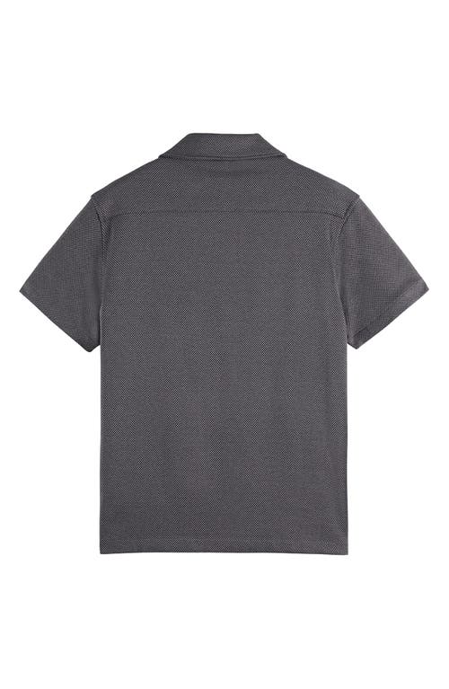 Scotch & Soda Short Sleeve Button Front Shirt In Gray
