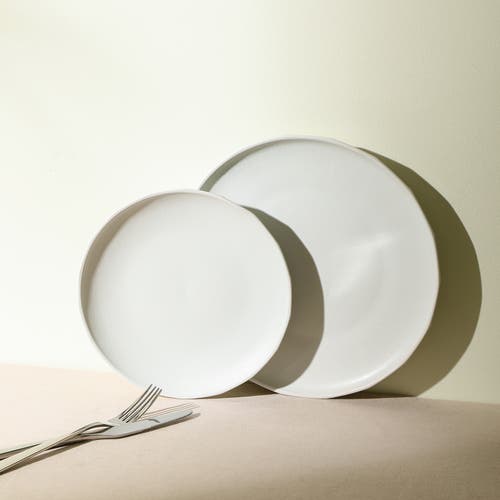 Stone Lain Rio Stoneware 4-piece Dinner Plate Set In White