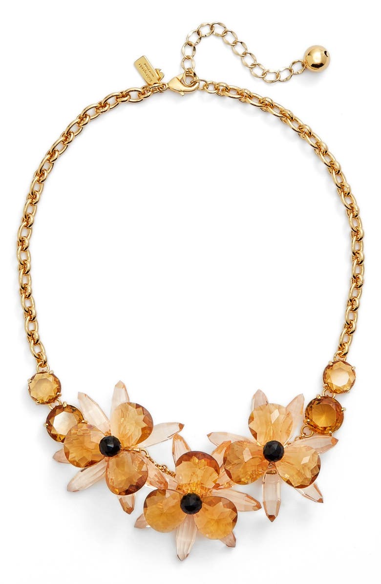 Kate Spade New York 'blooming brilliant' crystal frontal necklace, Main, color,
