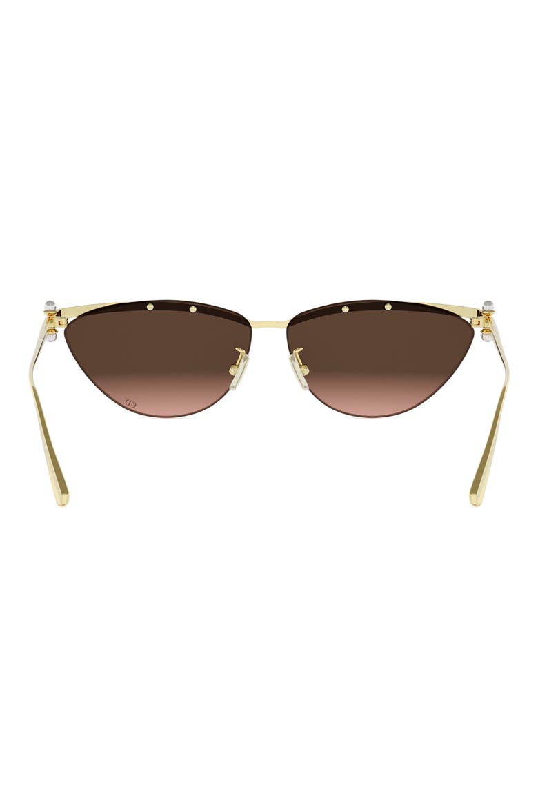 'DiorTribales B2U 61mm Cat Eye Sunglasses, Alternate, color, SHINY GOLD DH / ROVIEX