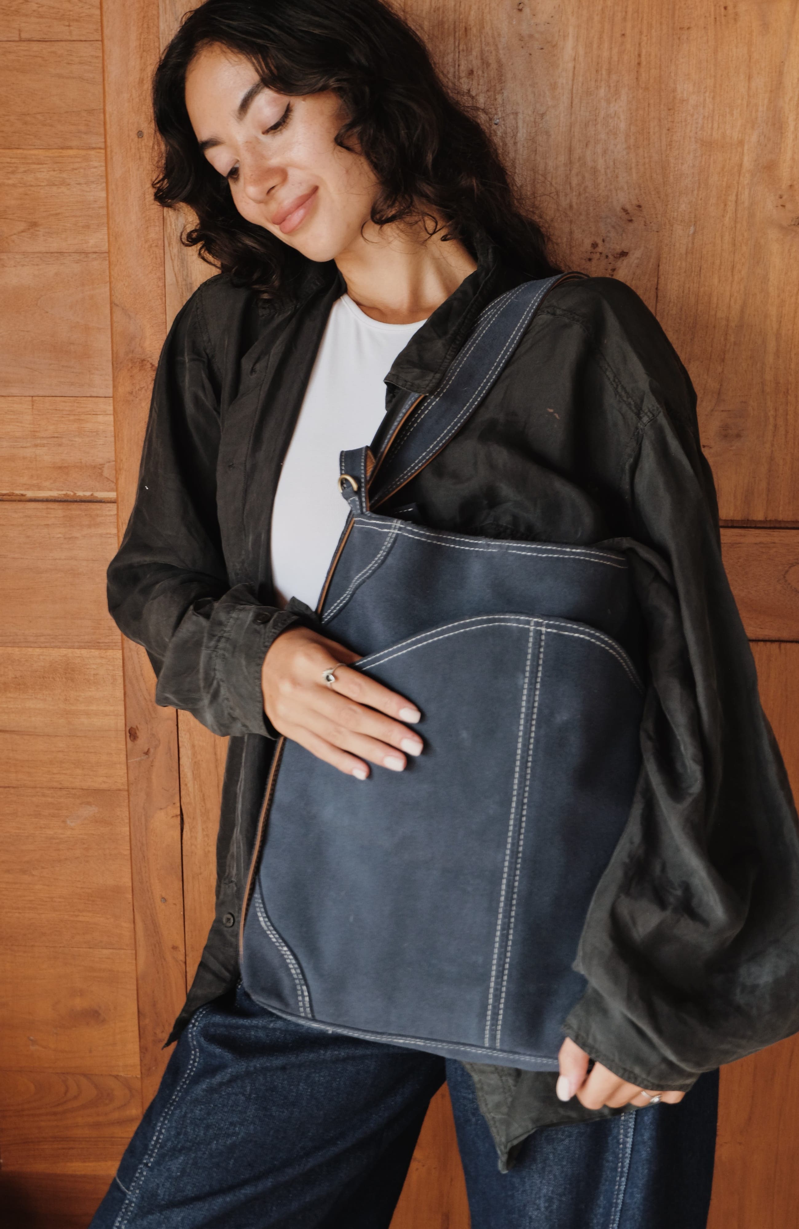 Woven Convertible Leather Tote to Backpack, Alternate, color, Blue