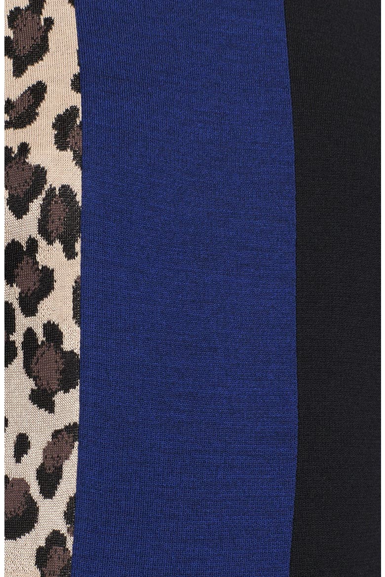 Colorblock Milano Knit Dress, Alternate, color, CAVIAR MULTI