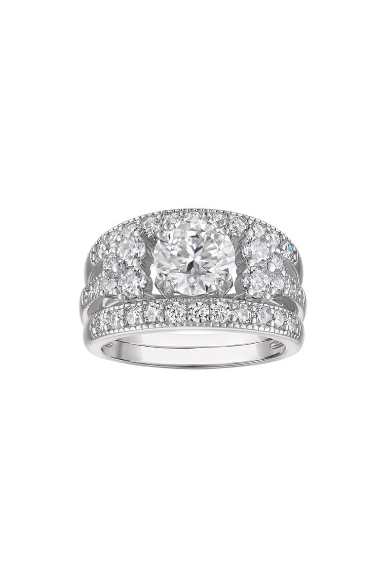 Moissanite Ring, Main, color, SILVER