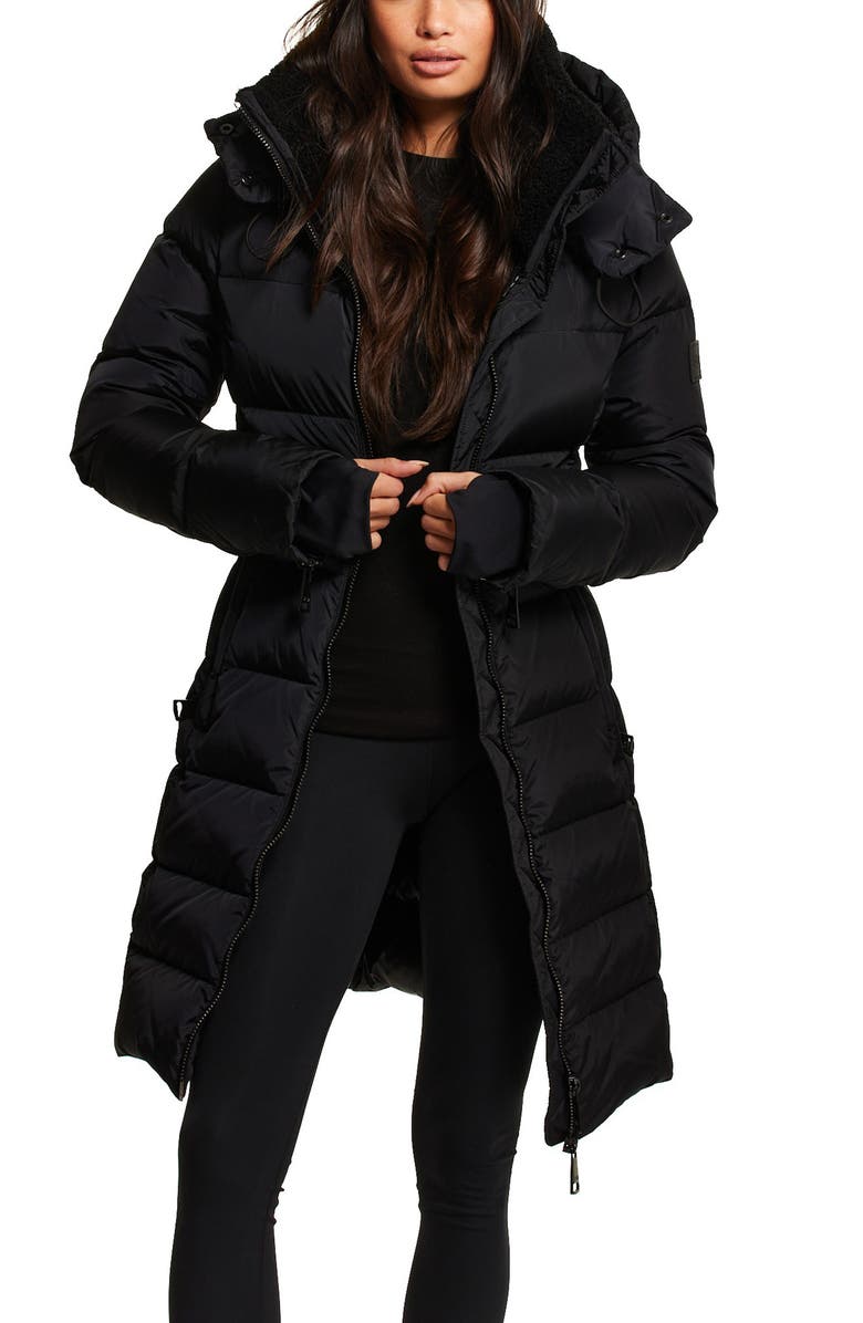 SAM. Savannah Water Resistant Quilted Down Puffer Coat with Removable Hood, Alternate, color, 