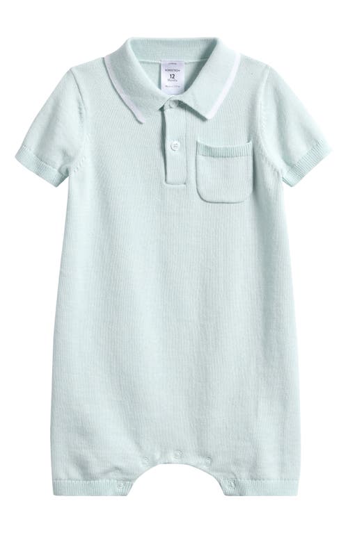 Nordstrom Tipped Cotton Sweater Romper In Blue Wander