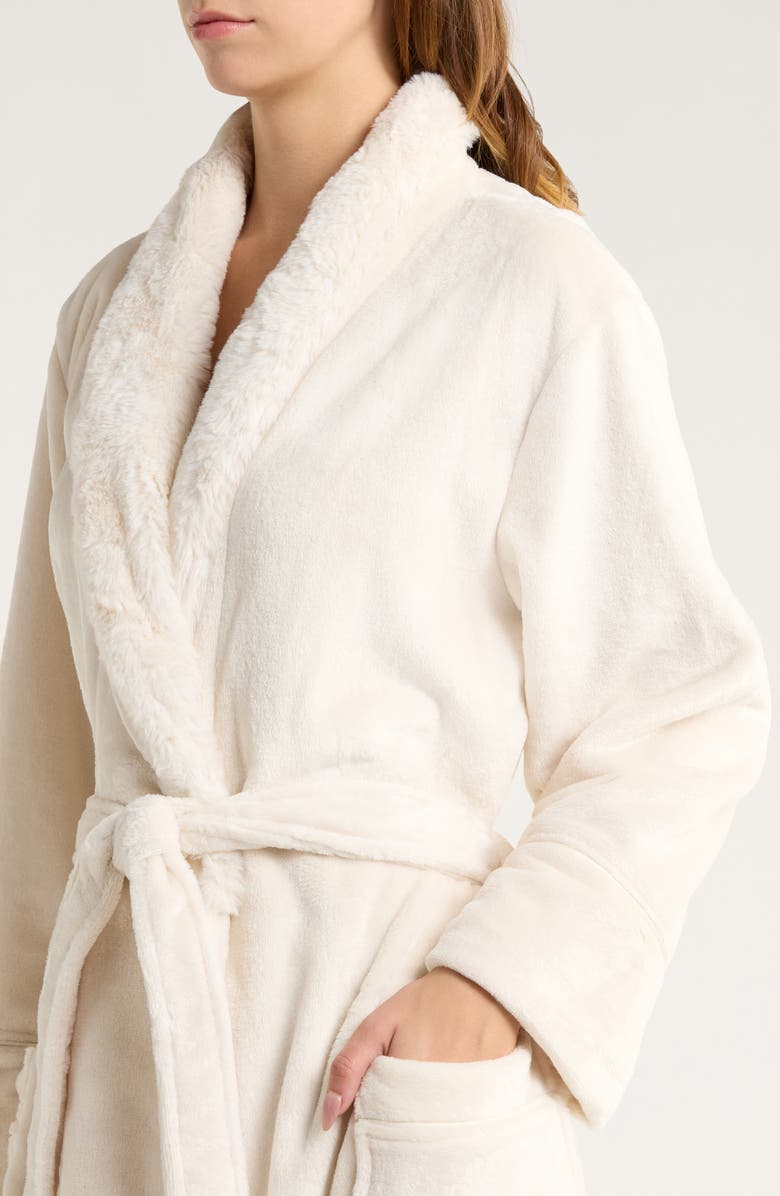 PJ Salvage Plush Brushed Robe, Alternate, color, Natural