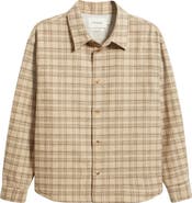 FRAME Plaid Wool Blend Overshirt