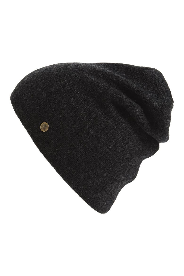 Merino Wool Beanie, Main, color, DARK GREY