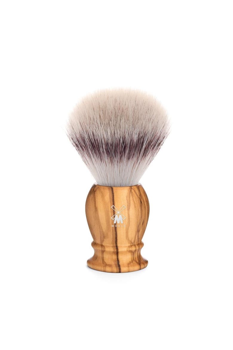 Classic Medium Olive Wood Silvertip Fiber Shaving Brush, Main, color, Olive Wood