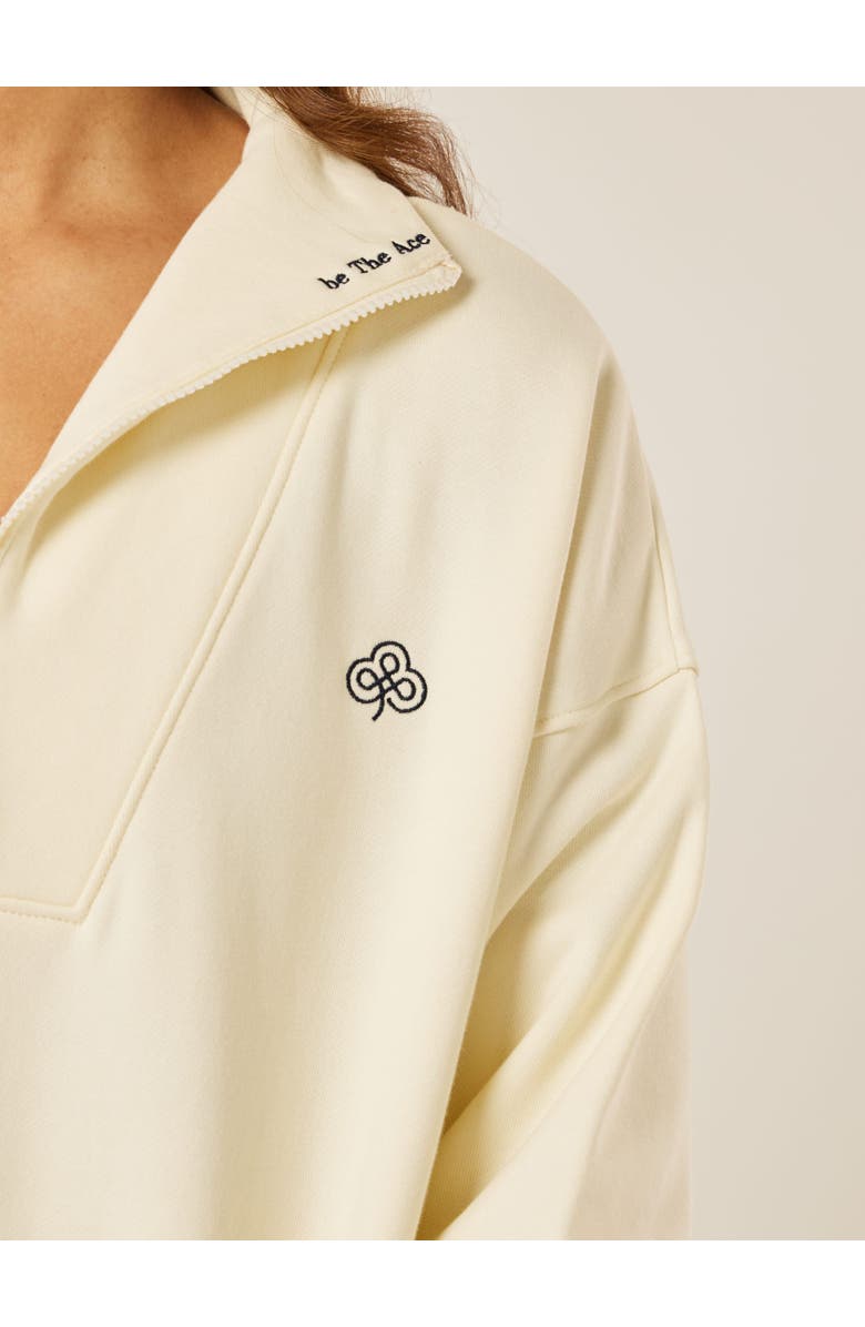 Be Athletica Varsity Athletica Quarter Zip Sweatshirt, Alternate, color, 