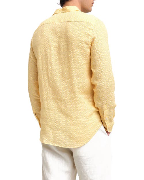 Peninsula Swimwear Grecale Linen Shirt In Yellow