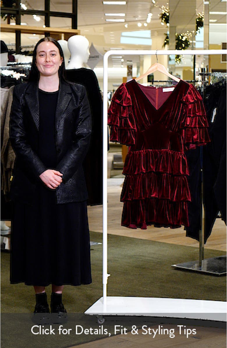 Agnes Ruffle Velvet Tunic, sales video thumbnail