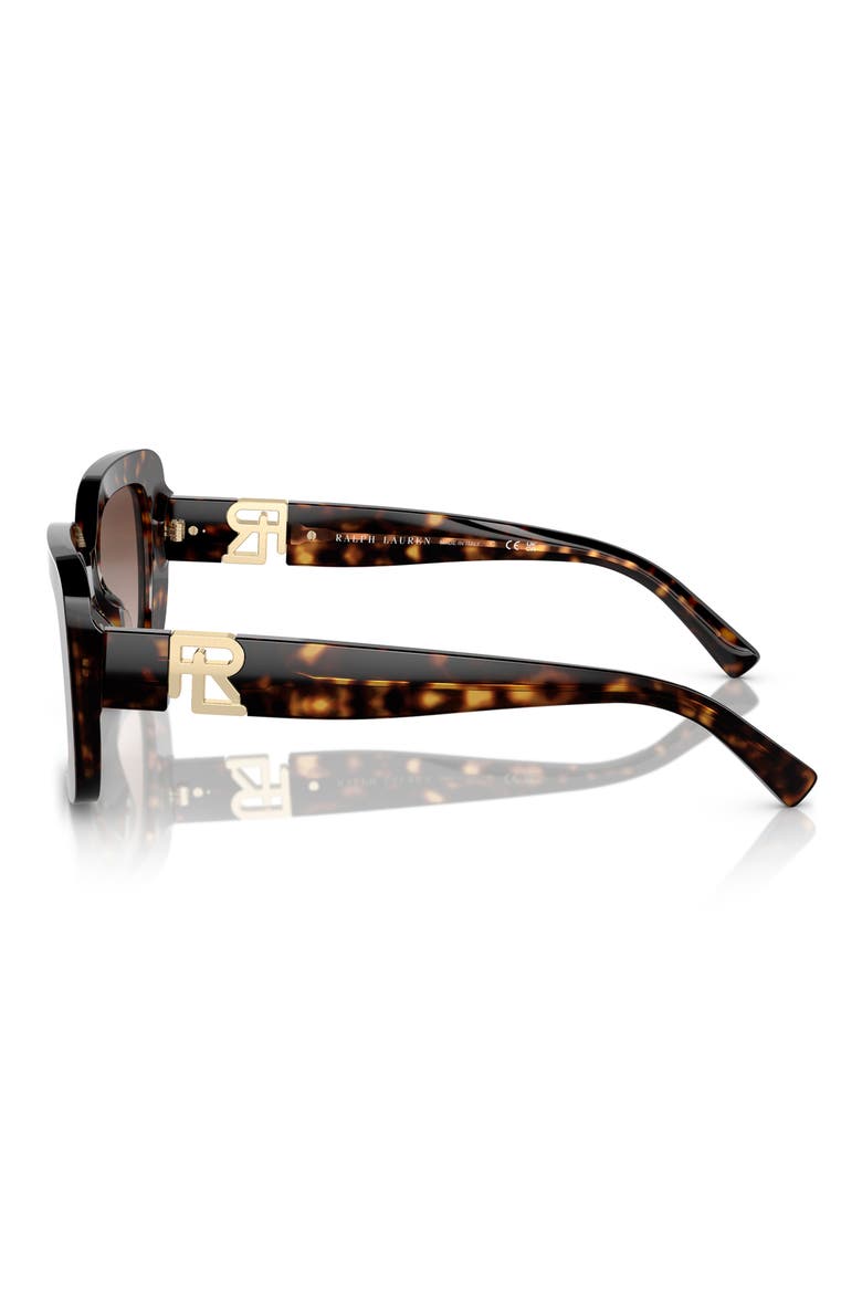 55mm Nikki Gradient Rectangle Sunglasses, Alternate, color, HAVANA / GRADIENT BROWN