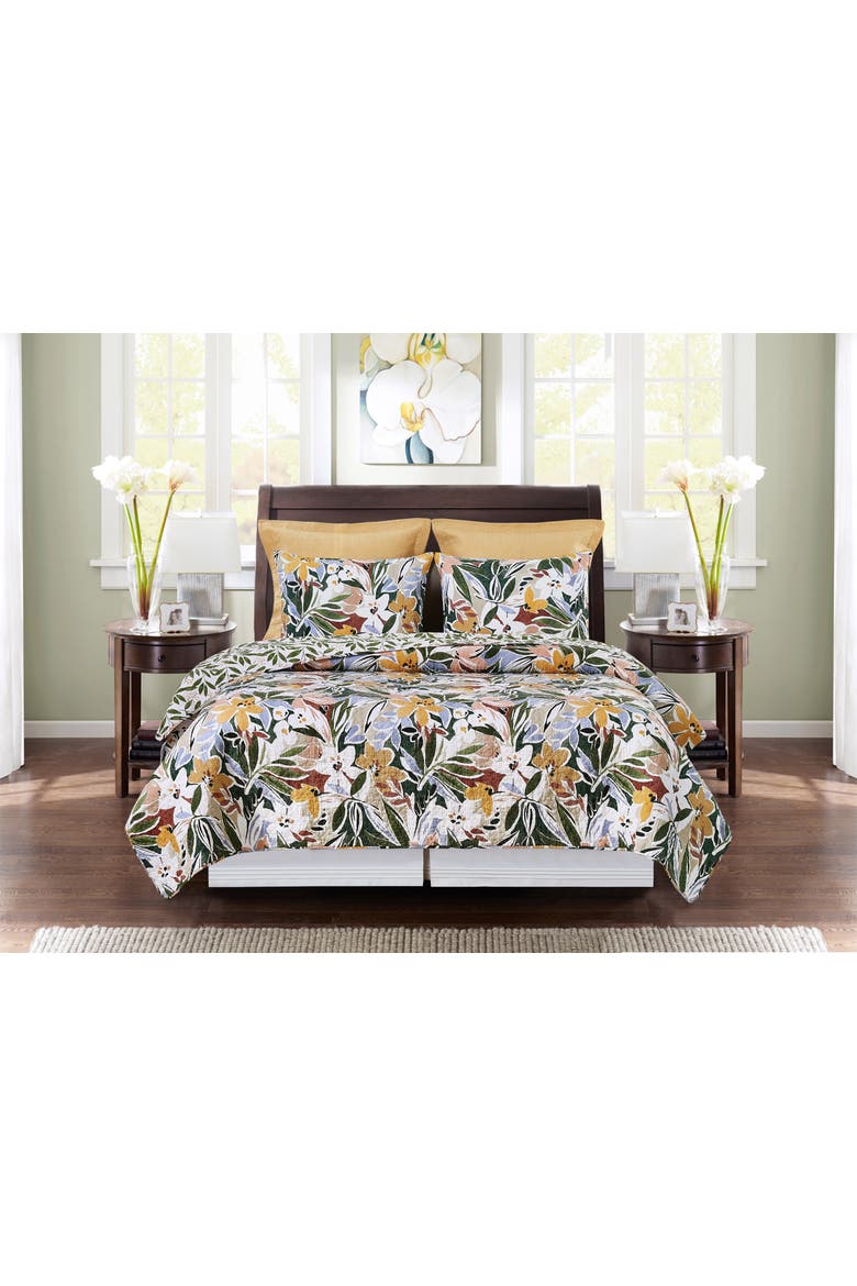 Joelle Bedding Quilt Set, Alternate, color, Yellow
