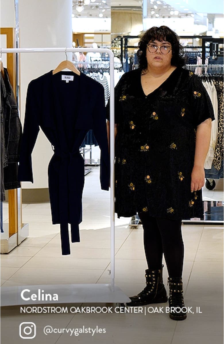 BB Dakota Drape Front Cardigan Coat, sales video thumbnail